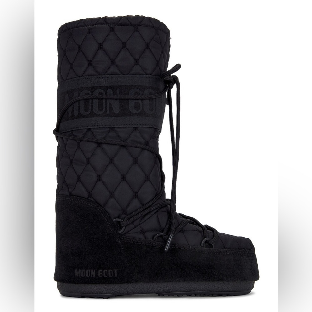 Moon Boot icon Black Quilted Boots 39/41 8-9.5